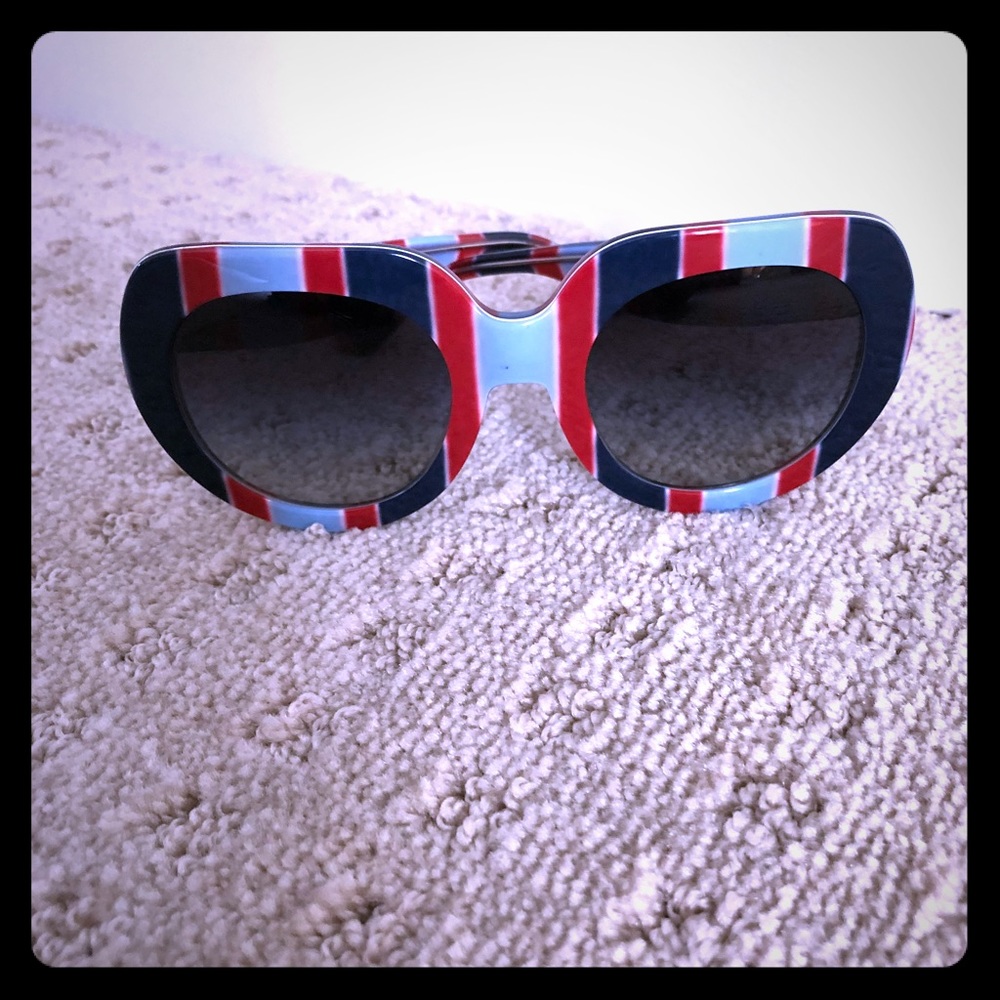 Red and Blue Dolce and Gabana catwalk sunglasses